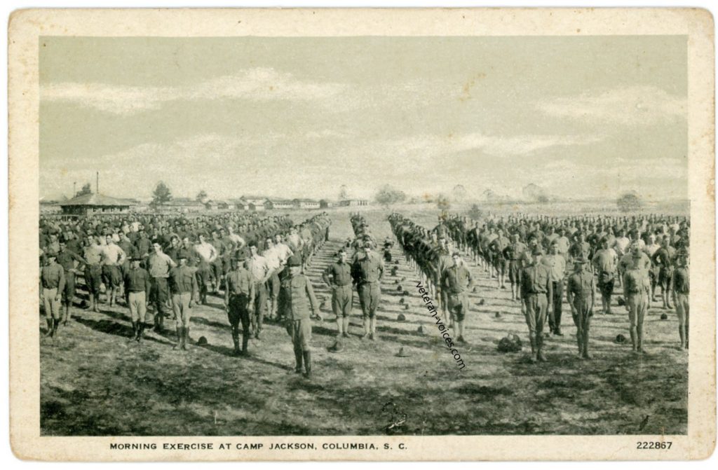 "Morning Exercise at Camp Jackson, Columbia, S.C."